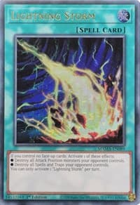 Lightning Storm (Ultra Pharaoh's Rare) - Magnificent Mavens - YuGiOh card