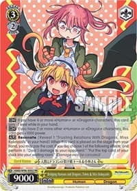 Bridging Humans and Dragons, Tohru & Miss Kobayashi - Miss Kobayashi's Dragon Maid - Weiss Schwarz card