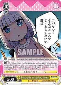 Beachside Invitation, Kanna - Miss Kobayashi's Dragon Maid - Weiss Schwarz card