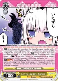 Loves Pranks, Kanna - Miss Kobayashi's Dragon Maid - Weiss Schwarz card