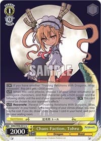 Chaos Faction, Tohru - Miss Kobayashi's Dragon Maid - Weiss Schwarz card