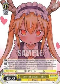 Vow of Love, Tohru - Miss Kobayashi's Dragon Maid - Weiss Schwarz card