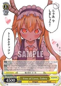 Vow of Love, Tohru (MDR) - Miss Kobayashi's Dragon Maid - Weiss Schwarz card