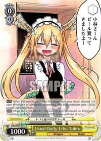Usual Daily Life, Tohru - Miss Kobayashi's Dragon Maid - Weiss Schwarz card