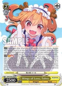 Wings of Love, Tohru - Miss Kobayashi's Dragon Maid - Weiss Schwarz card