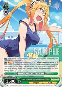 School Swimsuits, Perfect Pool Weather! Tohru - Miss Kobayashi's Dragon Maid - Weiss Schwarz card
