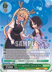 At Loggerheads, Tohru & Elma (MDR) - Miss Kobayashi's Dragon Maid - Weiss Schwarz card