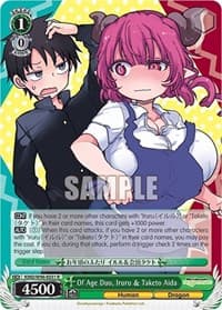 Of Age Duo, Iruru & Taketo Aida - Miss Kobayashi's Dragon Maid - Weiss Schwarz card