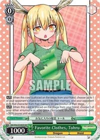Favorite Clothes, Tohru (MDR) - Miss Kobayashi's Dragon Maid - Weiss Schwarz card