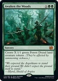 Awaken the Woods - The Brothers' War - Magic: The Gathering card