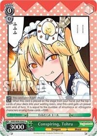 Conspiring, Tohru - Miss Kobayashi's Dragon Maid - Weiss Schwarz card