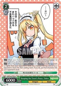 Keeping the Town's Peace, Tohru - Miss Kobayashi's Dragon Maid - Weiss Schwarz card