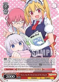 Trip on a Day Off, Tohru & Kanna & Miss Kobayashi - Miss Kobayashi's Dragon Maid - Weiss Schwarz card