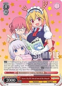 Trip on a Day Off, Tohru & Kanna & Miss Kobayashi (MDR) - Miss Kobayashi's Dragon Maid - Weiss Schwarz card