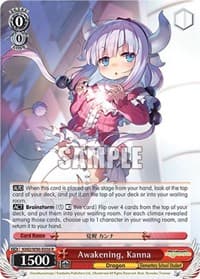 Awakening, Kanna - Miss Kobayashi's Dragon Maid - Weiss Schwarz card