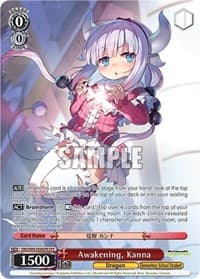 Awakening, Kanna (OFR) - Miss Kobayashi's Dragon Maid - Weiss Schwarz card