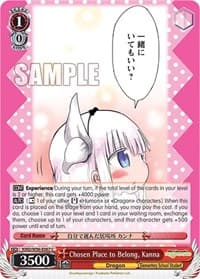 Chosen Place to Belong, Kanna - Miss Kobayashi's Dragon Maid - Weiss Schwarz card