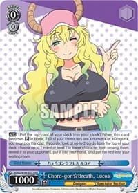 Choro-gon Breath, Lucoa - Miss Kobayashi's Dragon Maid - Weiss Schwarz card