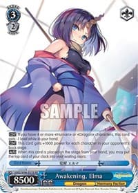 Awakening, Elma - Miss Kobayashi's Dragon Maid - Weiss Schwarz card