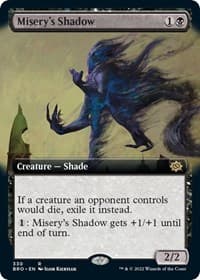 Misery's Shadow (Extended Art) - The Brothers' War - Magic: The Gathering card