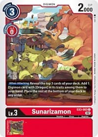 Sunarizamon - Draconic Roar - Digimon Card Game card