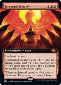 Draconic Destiny (Extended Art) - The Brothers' War - Magic: The Gathering card