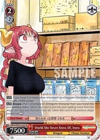 World She Never Knew Of, Iruru - Miss Kobayashi's Dragon Maid - Weiss Schwarz card