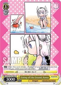 Eating off the Ground, Kanna - Miss Kobayashi's Dragon Maid - Weiss Schwarz card