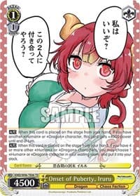 Onset of Puberty, Iruru - Miss Kobayashi's Dragon Maid - Weiss Schwarz card
