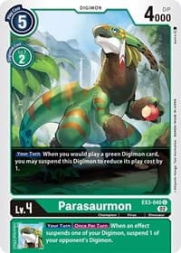 Parasaurmon - Draconic Roar - Digimon Card Game card
