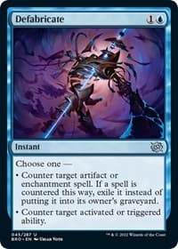 Defabricate - The Brothers' War - Magic: The Gathering card