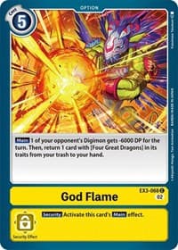 God Flame - Draconic Roar - Digimon Card Game card