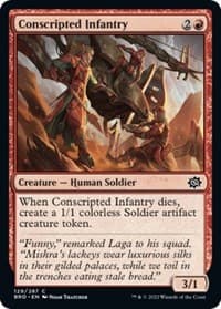 Conscripted Infantry - The Brothers' War - Magic: The Gathering card