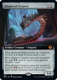 Bladecoil Serpent (Extended Art) - The Brothers' War - Magic: The Gathering card