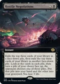 Hostile Negotiations (Extended Art) - The Brothers' War - Magic: The Gathering card