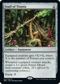 Staff of Titania - Commander: The Brothers' War - Magic: The Gathering card