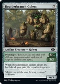 Boulderbranch Golem - The Brothers' War - Magic: The Gathering card