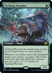 Teething Wurmlet (Extended Art) - The Brothers' War - Magic: The Gathering card