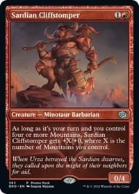 Sardian Cliffstomper - Promo Pack: The Brothers' War - Magic: The Gathering card