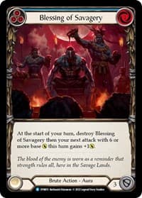 Blessing of Savagery (Blue) - Dynasty - Flesh and Blood TCG card