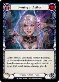 Blessing of Aether (Blue) - Dynasty - Flesh and Blood TCG card