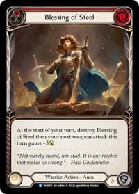 Blessing of Steel (Red) - Dynasty - Flesh and Blood TCG card
