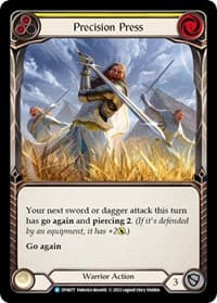 Precision Press (Yellow) - Dynasty - Flesh and Blood TCG card