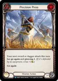 Precision Press (Blue) - Dynasty - Flesh and Blood TCG card