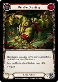 Rumble Grunting (Red) - Dynasty - Flesh and Blood TCG card