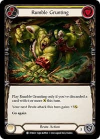 Rumble Grunting (Yellow) - Dynasty - Flesh and Blood TCG card