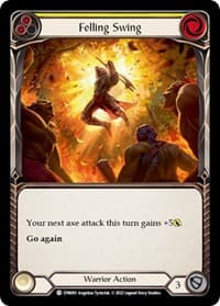 Felling Swing (Yellow) - Dynasty - Flesh and Blood TCG card