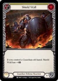 Shield Wall (Yellow) - Dynasty - Flesh and Blood TCG card