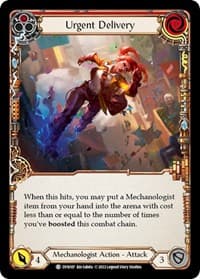 Urgent Delivery (Red) - Dynasty - Flesh and Blood TCG card