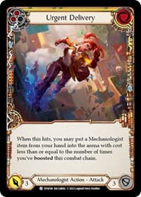 Urgent Delivery (Yellow) - Dynasty - Flesh and Blood TCG card